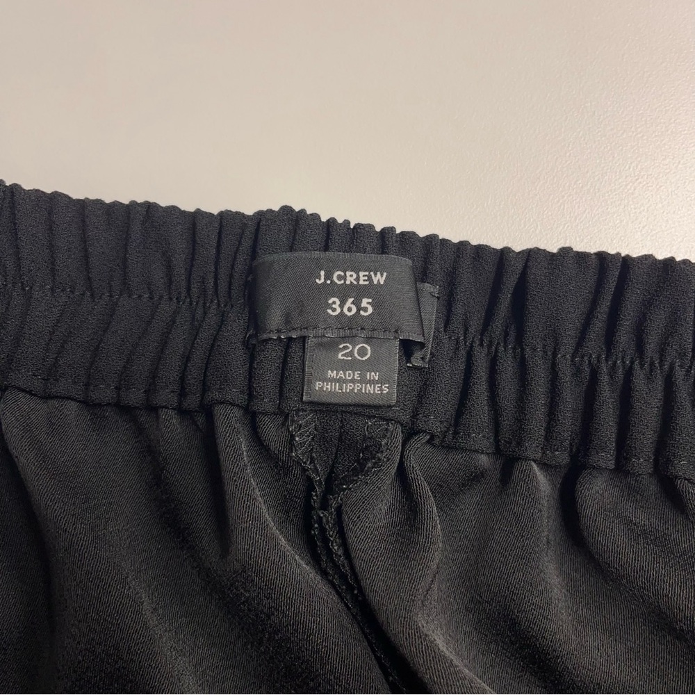 Imperfect J. Crew 365 Black Elastic Waist Pants pocket shirt classic black pants - Picture 13 of 14
